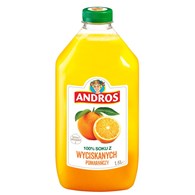 ANDROS SOK POMARAŃCZOWY 100% WYCISKANY 1,5L /6/