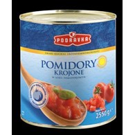 PODRAVKA POMIDORY KROJONE 2,55kg/1,53kg /6/