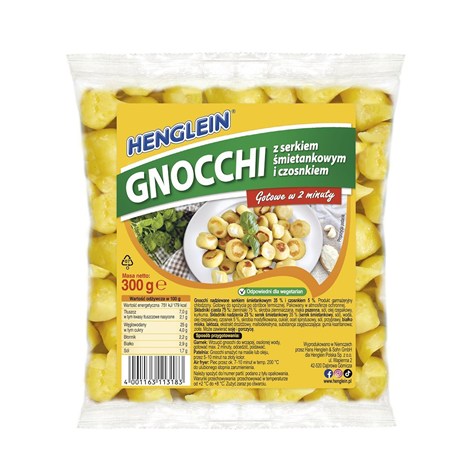 HENGLEIN GNOCCHI Z SERKIE ŚMIE I CZOSNK 300G /6/