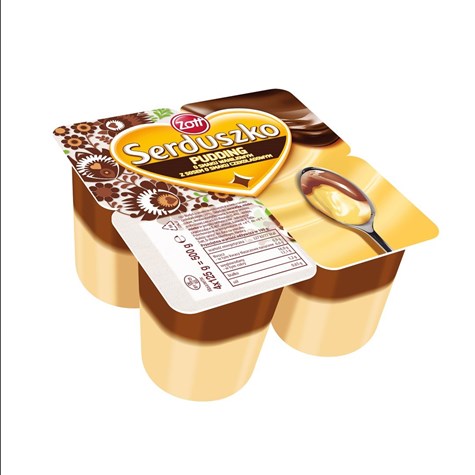 ZOTT SERDUSZKO PUDDING WANILIA Z CZEKOLAD 4x125g /6/