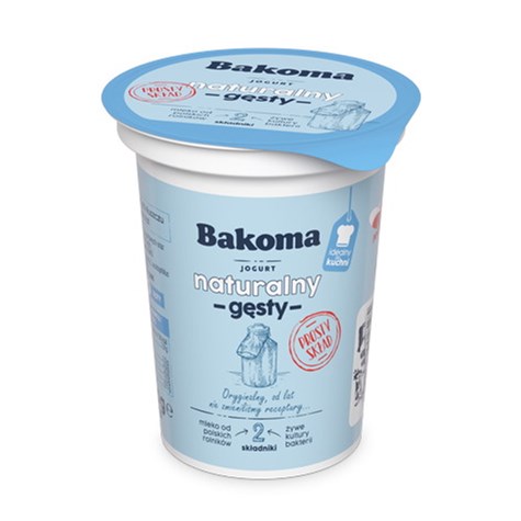 BAKOMA JOGURT 370g NATURA GĘSTY /12/