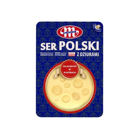 MLEKOVITA Ser polski z dziurami plastry 500g /16/