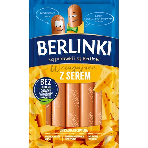 MORLINY BELINKI PARÓWKI Z SEREM 250g /16/
