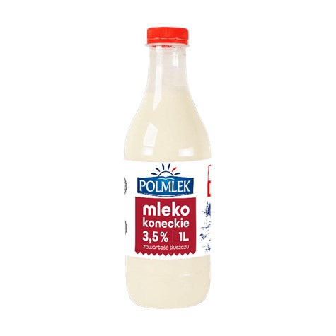 POLMLEK MLEKO KONECKIE 1L 3,5% /6/ butelka