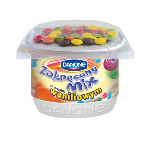 DANONE JOGURT ZAKRĘCONY MIX 125g  /12/