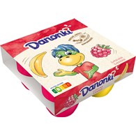 DANONE DANONKI MEGA MALINA-BANAN 4x90g /6/