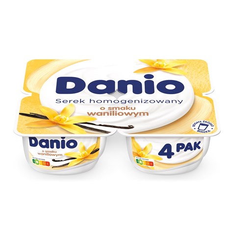 DANONE DANIO 4x130g CZTEROPACK WANILIA /4/