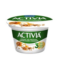 DANONE ACTIVIA ZBOŻA-ORZECHY-MIÓD 165g /12/