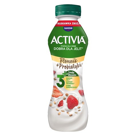 DANONE ACTIVIA DO PICIA 270g TRUSKAWKA-ZBOŻA /6/