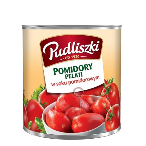 PUDLISZKI POMIDORY CAŁE PELATI 2550g/1530g/6
