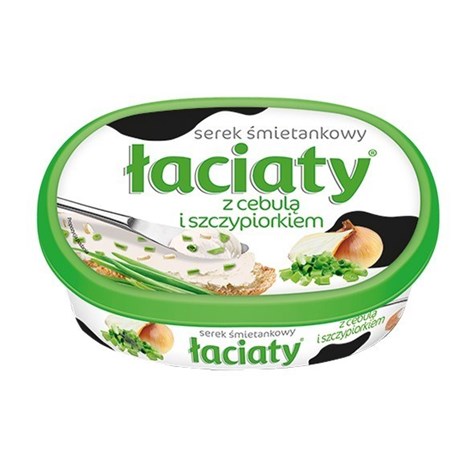 ŁACIATE SEREK TWAROGOWY SZCZYP/CEBULA 135g /12/