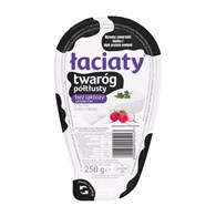 ŁACIATE TWARÓG PÓŁTŁUSTY 250g /6/ BEZ LAKTOZY