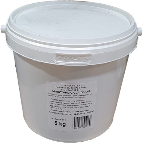 FANEX MUSZTARDA 5KG DIJON WIADRO