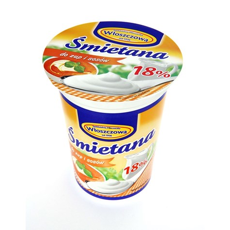 WŁOSZCZOWA ŚMIETANA 330g 18%  /12/