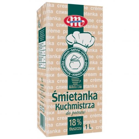 MLEKOVITA ŚMIETANKA 1L 18% KUCHMISTRZA UHT  /12/