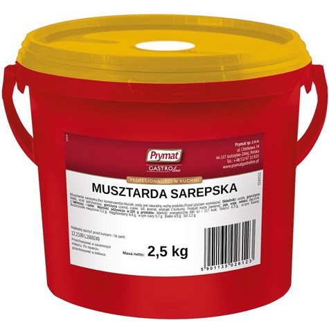 PRYMAT MUSZTARDA SAREPSKA 2,5kg (wiadro)