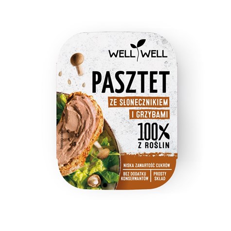 WELL PASZTET ZE SŁONECZNIKIEM I GRZYBAMI 115g /6/