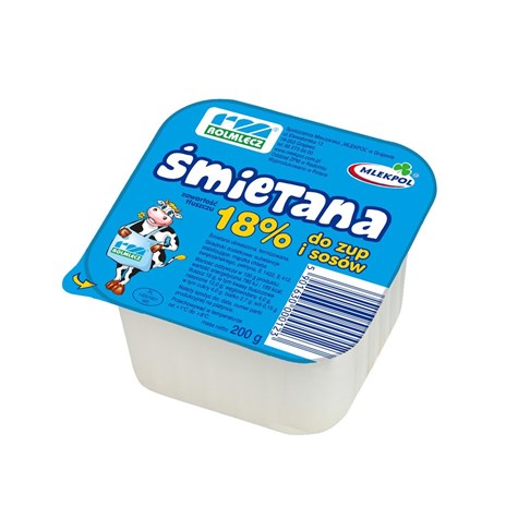 ROLMLECZ ŚMIETANA WIEJSKA 200g 18%  /12/