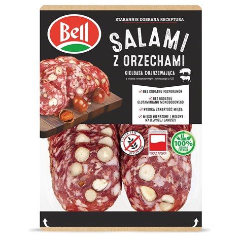 BELL SALAMI Z ORZECH LASKOWY PLASTRY 70g /12/