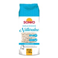 SONKO WAFLE RYŻOWE NATURALNE 130g /16/ bezglutenowe