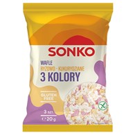 SONKO WAFLE NATURALNE RYŻOWO-KUKURYDZIANE 20g /13/