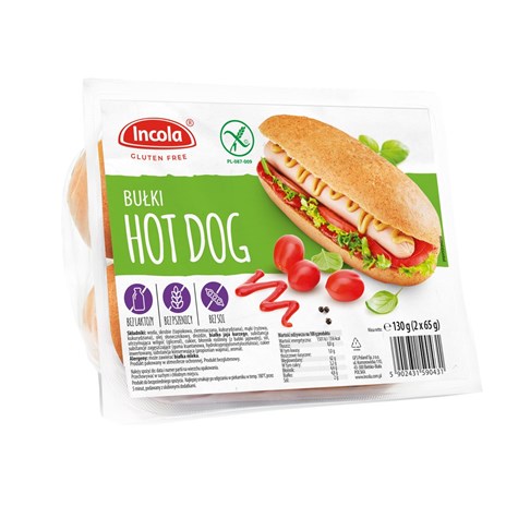 INCOLA BUŁKA HOT DOG 130g /12/ BEZGLUTENOWA