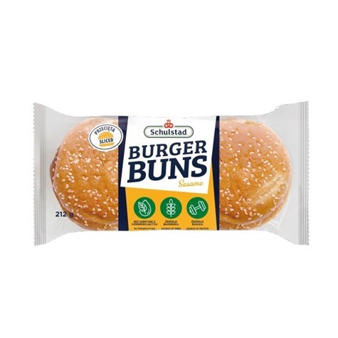 SCHULSTAD CLASSIC BURGER BUNS SESAME 4szt. 212g /10/