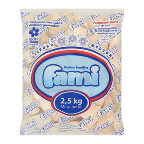 FAMI PIEROGI Z MIĘSEM 2,5kg/2