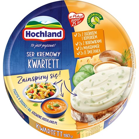 HOCHLAND KRĄŻEK KWARTETT 180g /10/ śmie/maas/bor/ogó