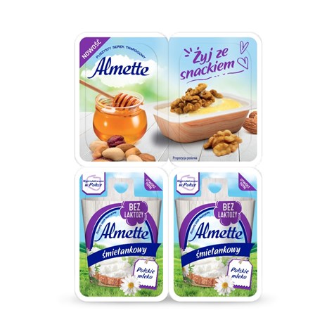 HOCHLAND ALMETTE 120g(4x30g) MINI ŚMIET. B/LAKT /8/