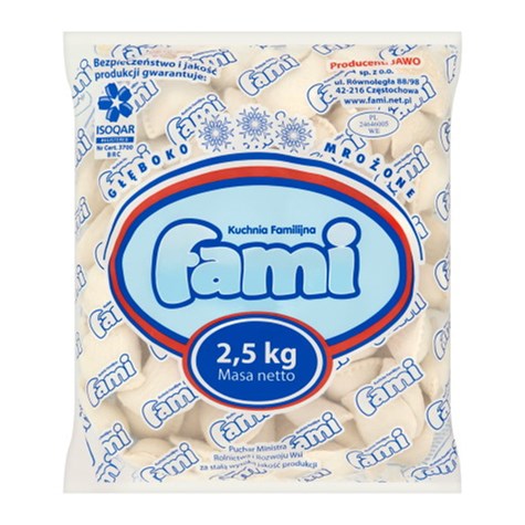 FAMI PIEROGI Z KAPUSTĄ I GRZYBAMI 2,5kg /2/