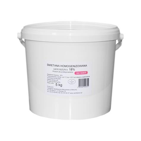 BIERUŃ ŚMIETANA 18% WIADERKO 5KG /SZT. ^^