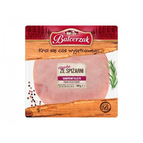 BALCERZAK SZYNKA ZE SPIŻARNI PLASTRY 100G /10/