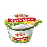 PRESIDENT ŚMIETANA 200g 30%  /12/