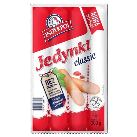 INDYKPOL PARÓWKI JEDYNKI CLASSIC 200g /11/