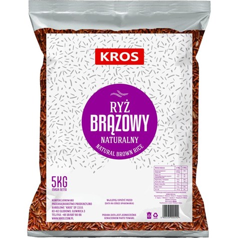 KROS RYŻ NATURALNY BRĄZOWY 5KG