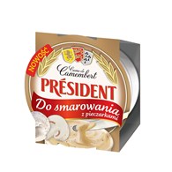 PRESIDENT CAMEMBERT DO SMAROWANIA Z PIECZARKAMI  120G /12/