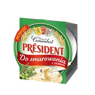PRESIDENT CAMEMBERT DO SMAROWANIA Z ZIOŁAMI 120G /12/