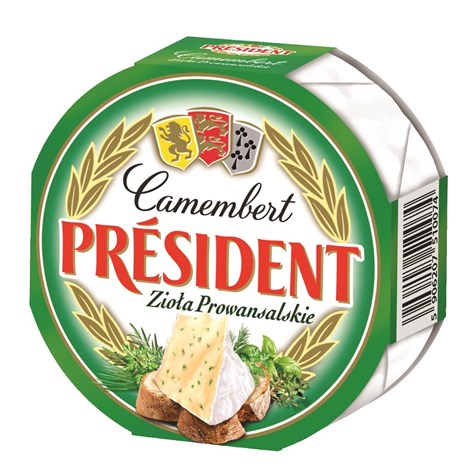 PRESIDENT CAMEMBERT 120g ZIOŁA PROWANSALSKIE /16/