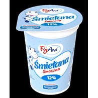 FIGAND ŚMIETANA 12% KUBEK SMACZNA PASTERYZOWANA 400 G