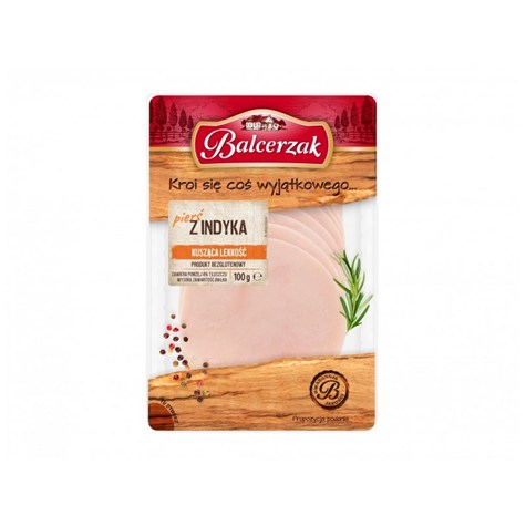 BALCERZAK PIERŚ Z INDYKA PLASTRY 100G /10/