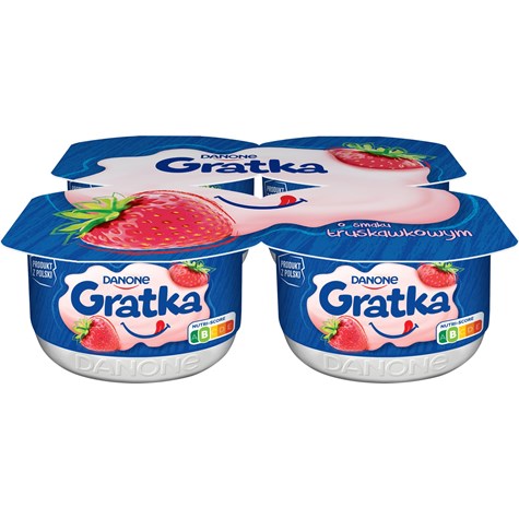 DANONE GRATKA TRUSKAWKA czteropak 115gx4 /6/