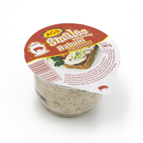 AGI SMALEC WYBOROWY BABUNI ZE SKWARKAMI 180g /8/