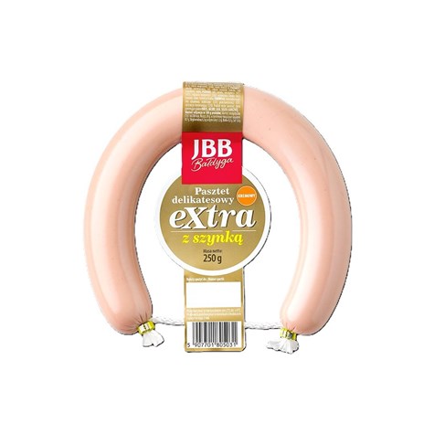 JBB PASZTET DELIKATESOWY EXTRA Z SZYNKĄ 250g /10/