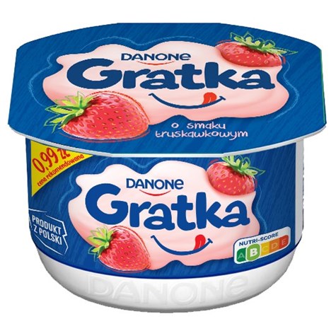 DANONE GRATKA TRUSKAWKA 115g  /12/