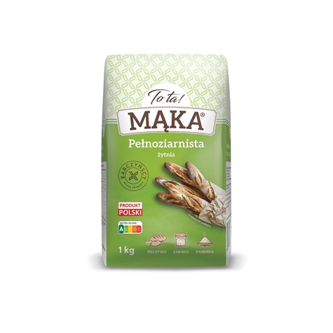MŁYNY ŻABCZYŃSCY MĄKA TOTA ŻYTNIA PEŁNOZIARNISTA 1kg /10/