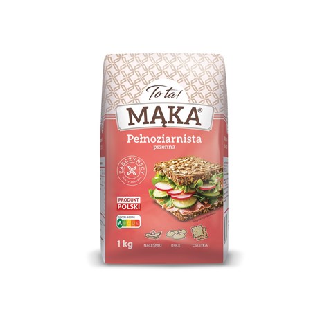 MŁYNY ŻABCZYŃSCY MĄKA TOTA PSZENNA PEŁNOZIARNISTA 1kg /10/