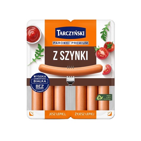 TARCZYŃSKI PARÓWKI Z SZYNKI 220G /10/