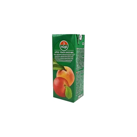 HUGLI SOK BRZOSKWINIOWO-JABŁKOWY 100% 200ml /27/