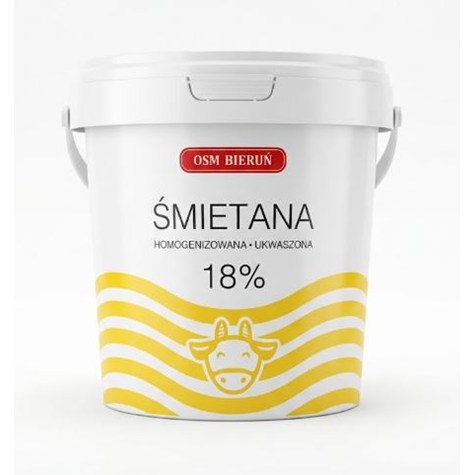 BIERUŃ ŚMIETANA 18% WIADERKO 1KG /6/ ^^